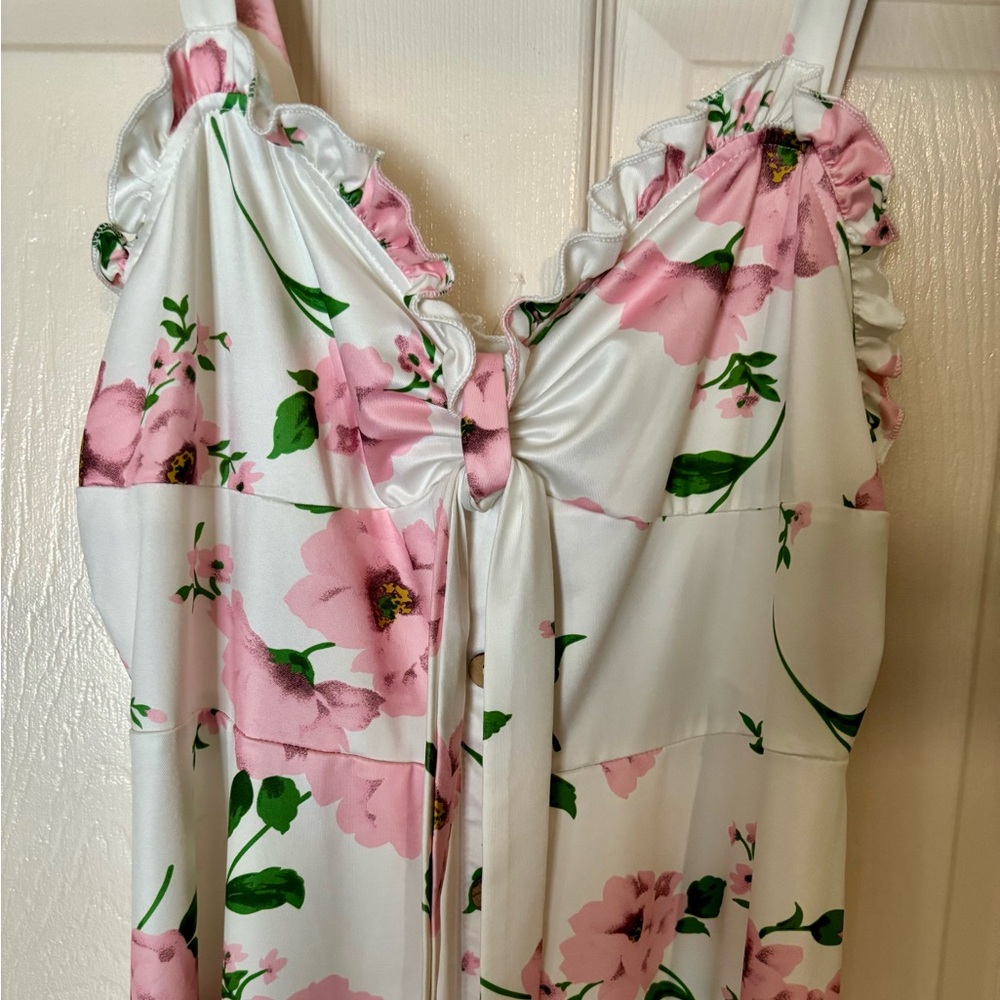 FLORAL SLIP DRESS - Picture 2 of 5